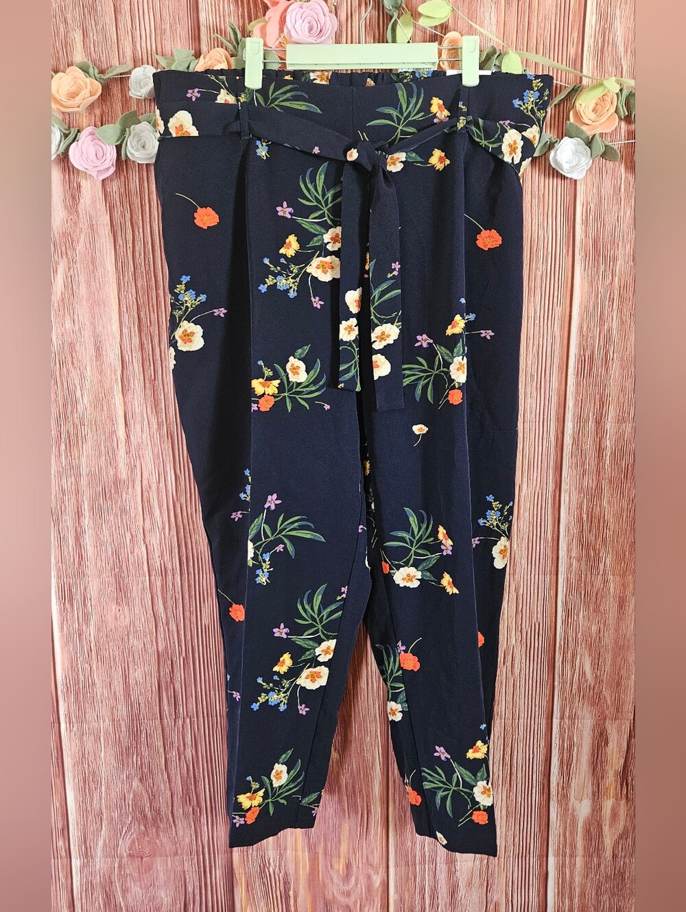 NWT Jules & Leopold Floral Ankle Pants Plus Size 2X